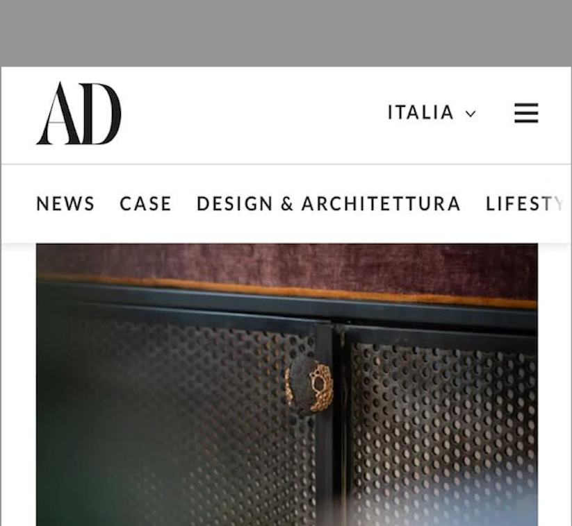 Patrizia Corvaglia citata su AD Italia | Design Roma