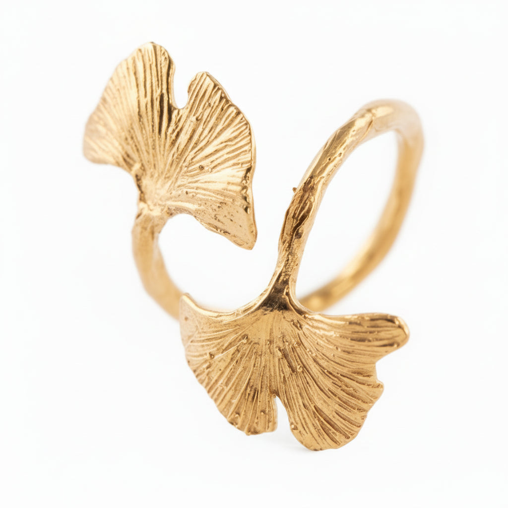 Anello Biloba Foglie