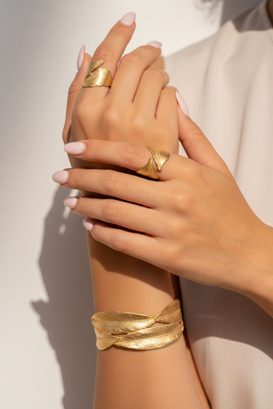 Anello Alloro Foglie